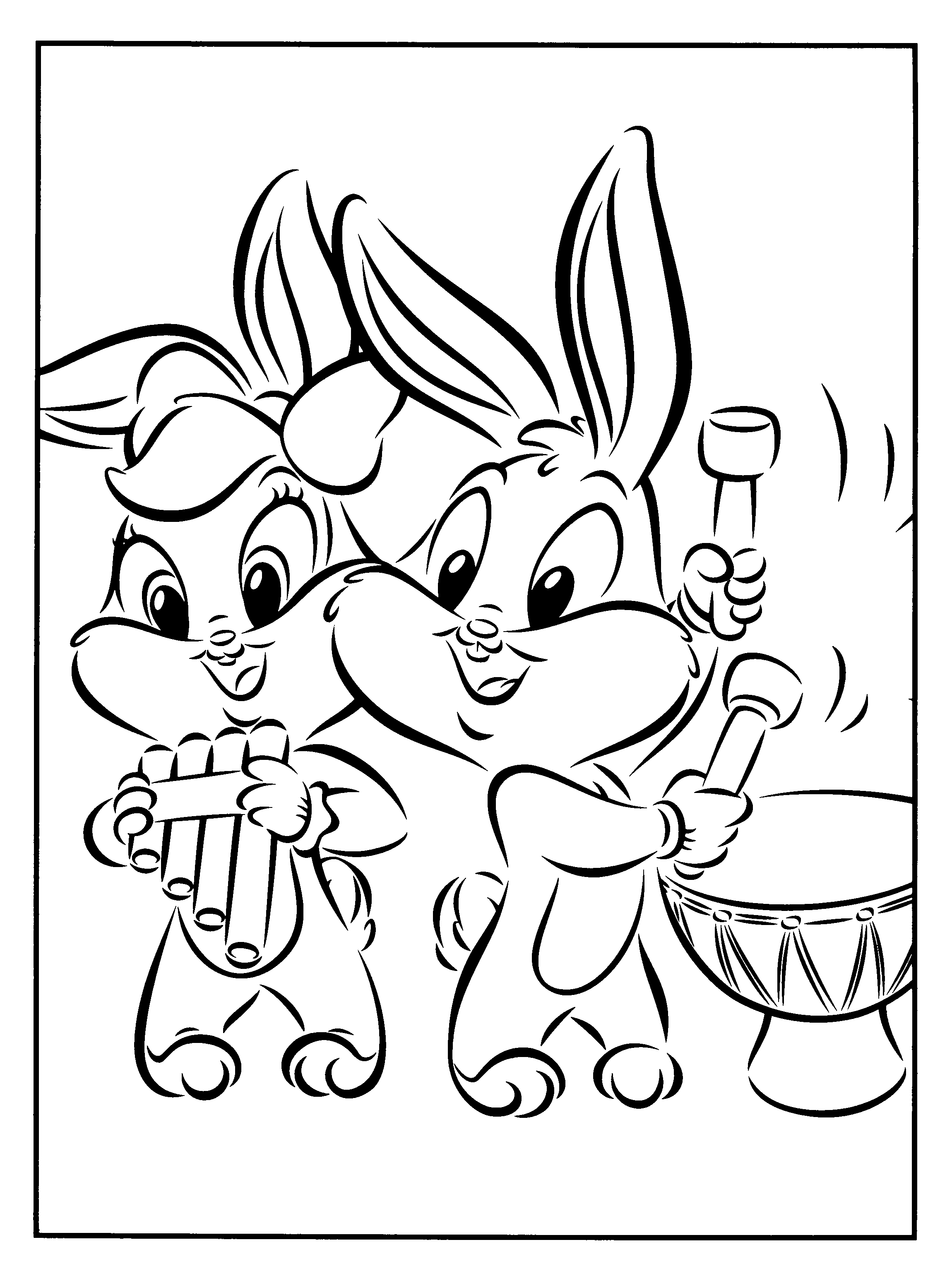 Раскраска: Baby Looney Tunes (мультфильмы) #26514 - Бесплатные раскраски для печати