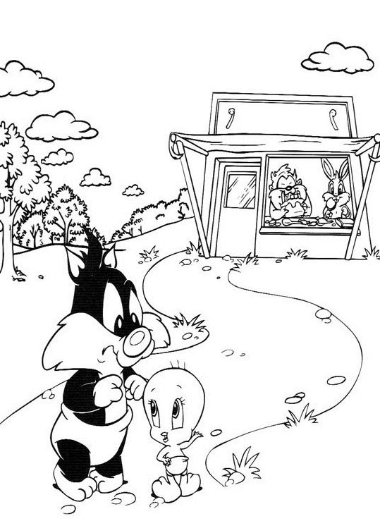 Раскраска: Baby Looney Tunes (мультфильмы) #26567 - Бесплатные раскраски для печати