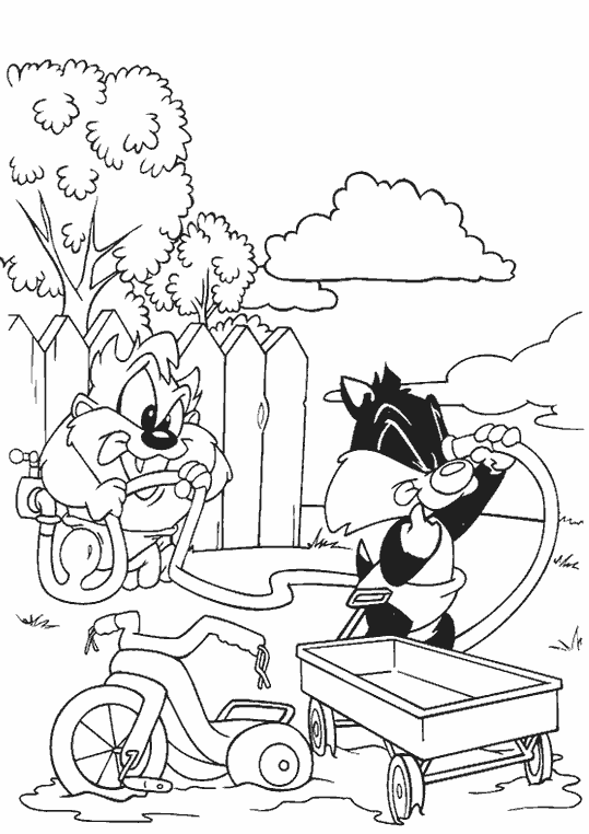 Раскраска: Baby Looney Tunes (мультфильмы) #26608 - Бесплатные раскраски для печати
