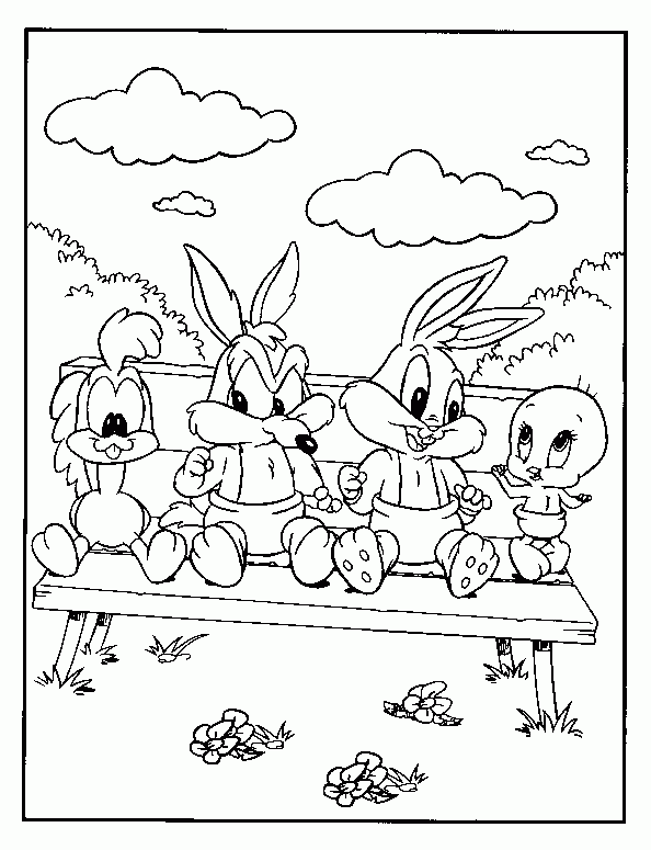 Раскраска: Baby Looney Tunes (мультфильмы) #26623 - Бесплатные раскраски для печати