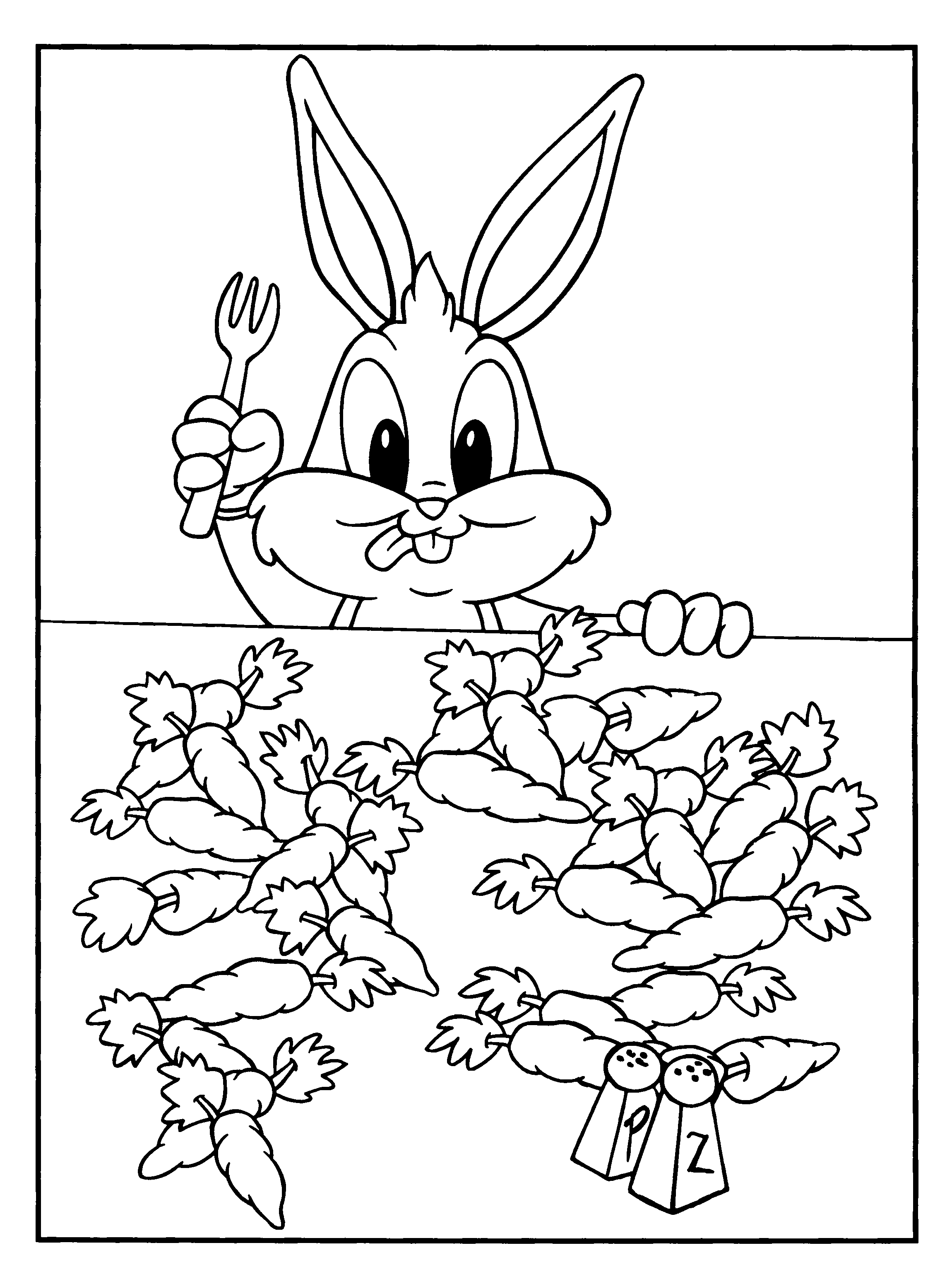 Раскраска: Baby Looney Tunes (мультфильмы) #26636 - Бесплатные раскраски для печати