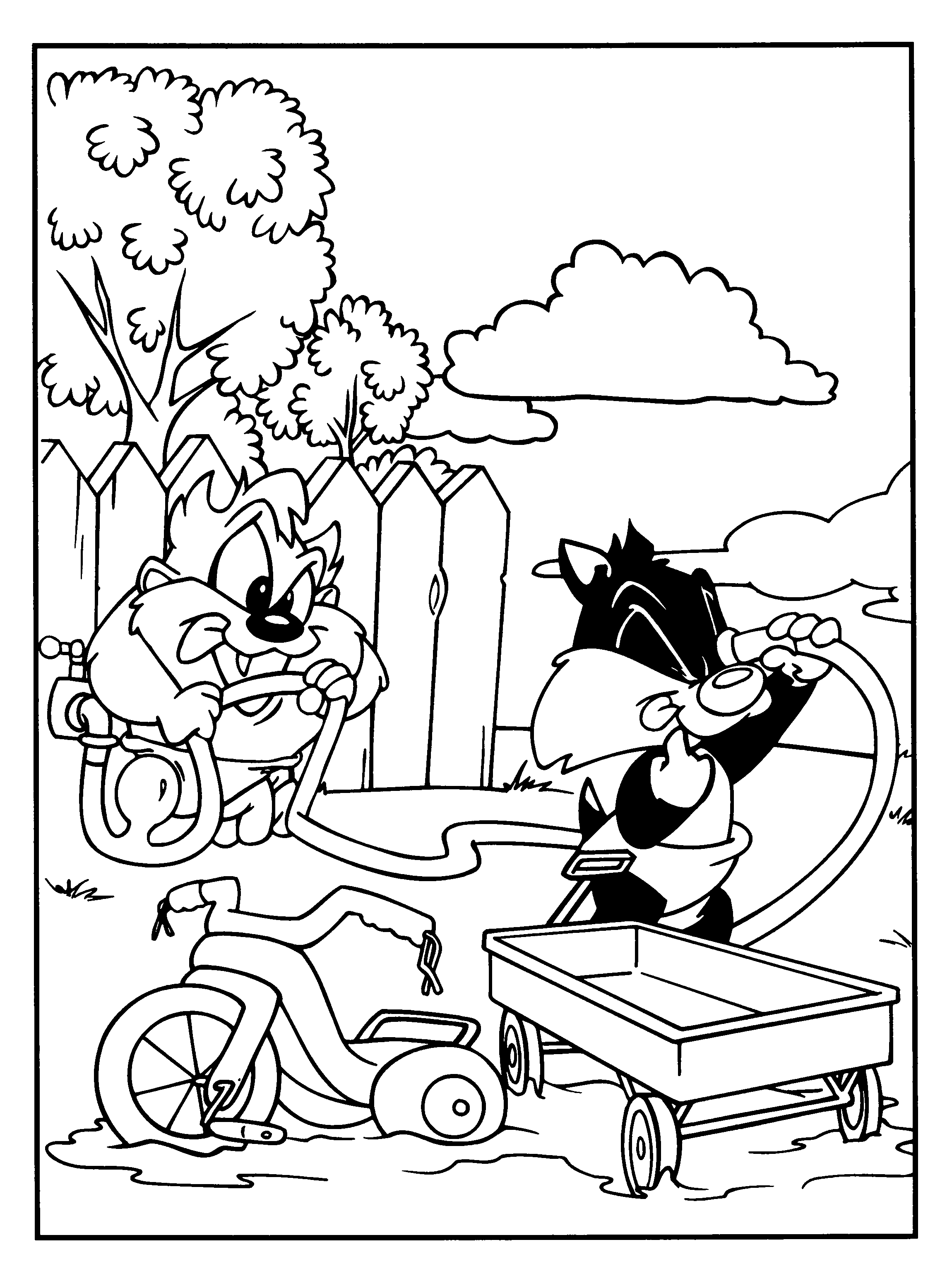 Раскраска: Baby Looney Tunes (мультфильмы) #26686 - Бесплатные раскраски для печати