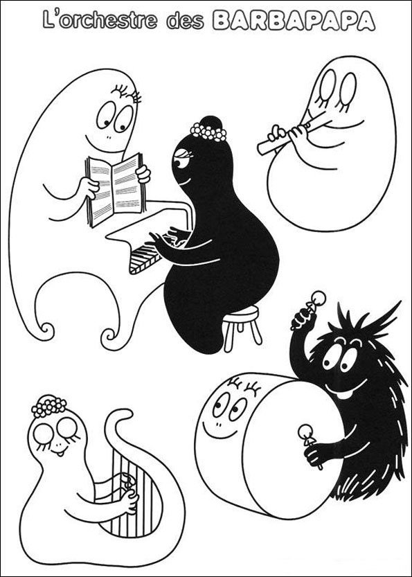 Раскраска: Barbapapa (мультфильмы) #36462 - Бесплатные раскраски для печати