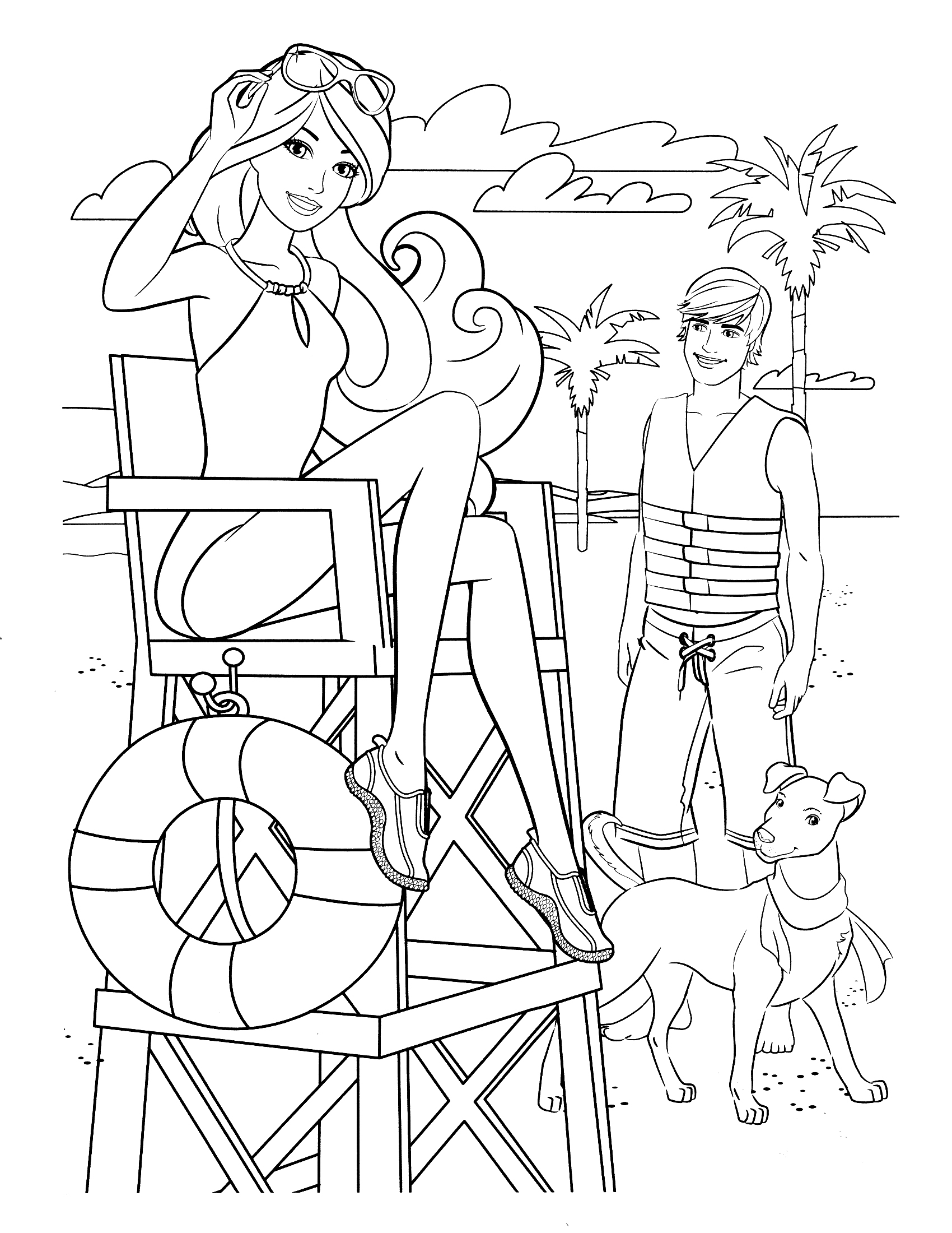 Раскраска: Барби (мультфильмы) #27561 - Бесплатные раскраски для печати