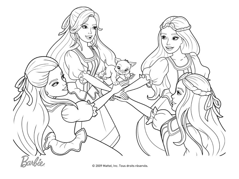 Раскраска: Барби (мультфильмы) #27594 - Бесплатные раскраски для печати