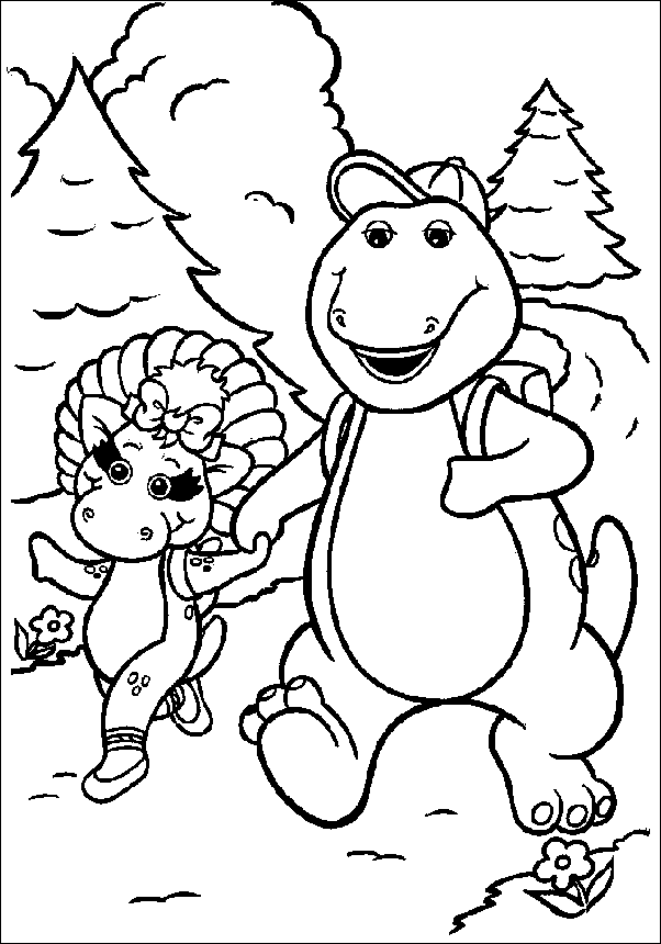 Раскраска: Барни и его друзья (мультфильмы) #40964 - Бесплатные раскраски для печати