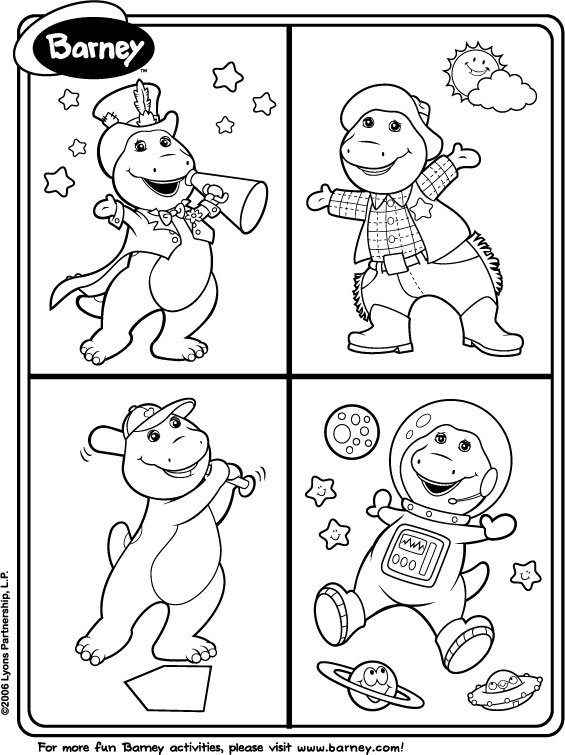 Раскраска: Барни и его друзья (мультфильмы) #41065 - Бесплатные раскраски для печати