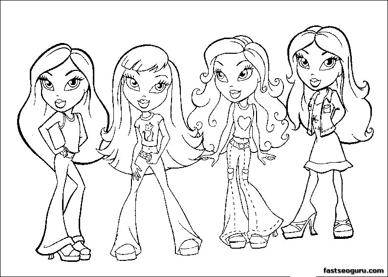 Раскраска: Bratz (мультфильмы) #32568 - Бесплатные раскраски для печати