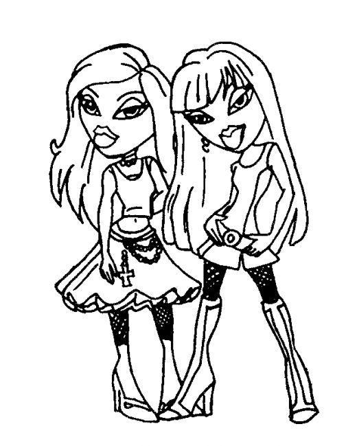 Раскраска: Bratz (мультфильмы) #32584 - Бесплатные раскраски для печати