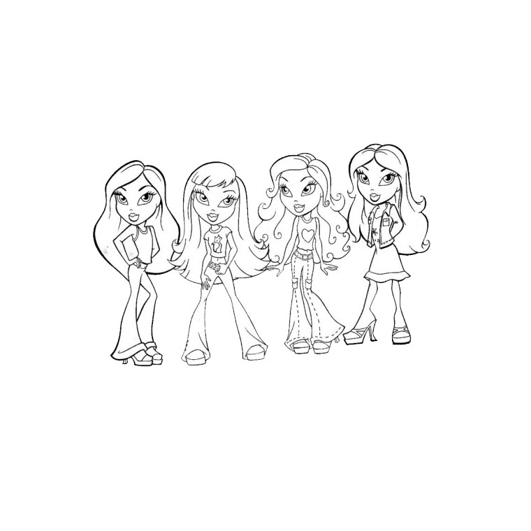 Раскраска: Bratz (мультфильмы) #32717 - Бесплатные раскраски для печати