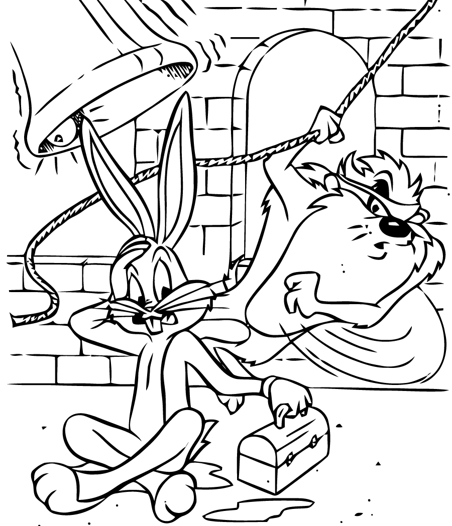 Раскраска: Зайчик жучки (мультфильмы) #26414 - Бесплатные раскраски для печати