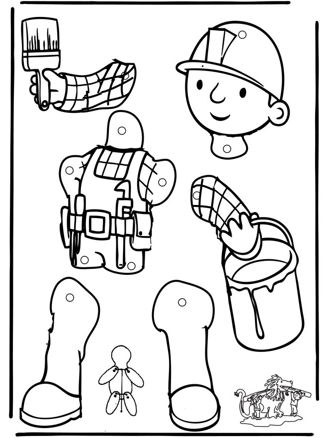 Раскраска: Боб Строитель (мультфильмы) #33161 - Бесплатные раскраски для печати
