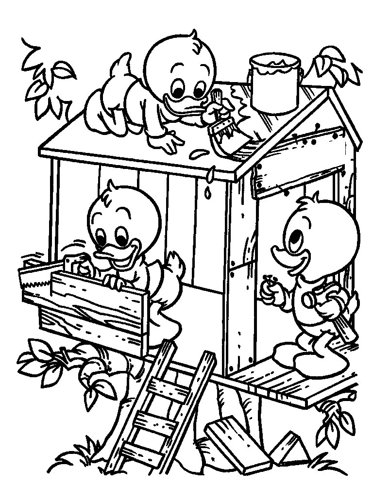 Раскраска: Дональд Дак (мультфильмы) #30165 - Бесплатные раскраски для печати