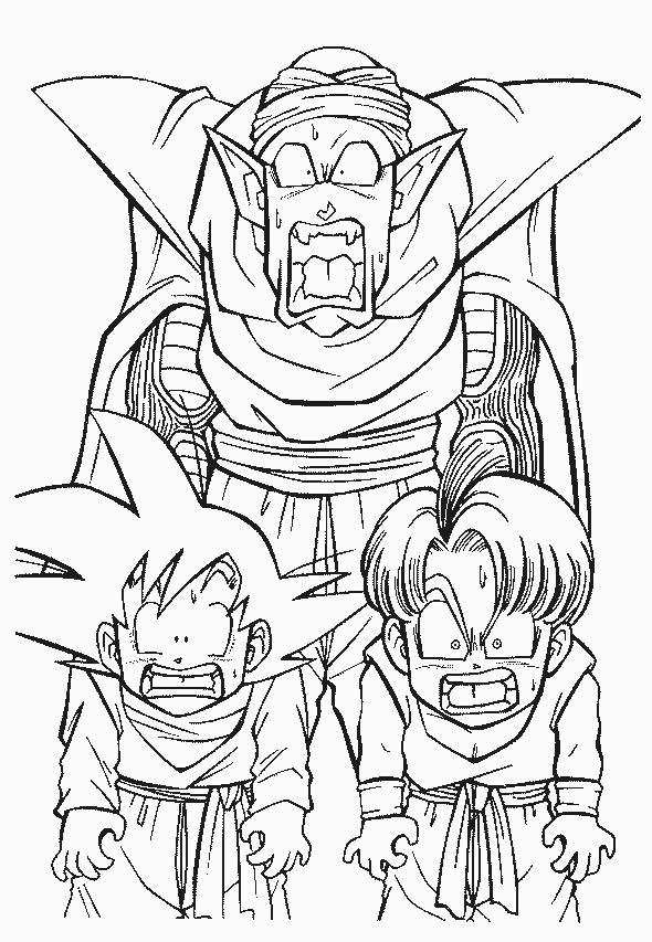 Раскраска: Dragon Ball Z (мультфильмы) #38512 - Бесплатные раскраски для печати