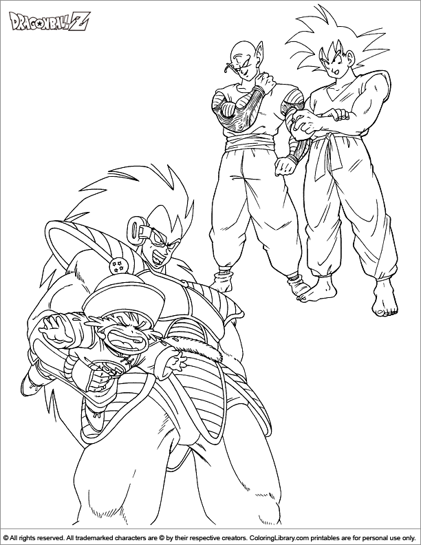 Раскраска: Dragon Ball Z (мультфильмы) #38656 - Бесплатные раскраски для печати