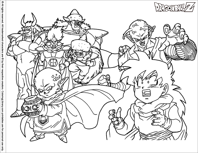 Раскраска: Dragon Ball Z (мультфильмы) #38763 - Бесплатные раскраски для печати
