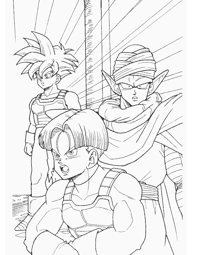 Раскраска: Dragon Ball Z (мультфильмы) #38765 - Бесплатные раскраски для печати