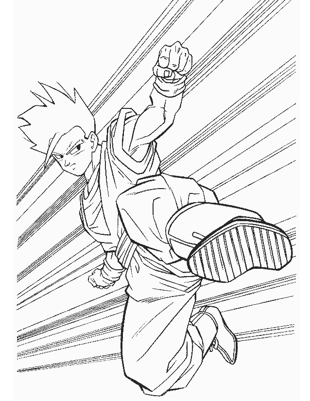 Раскраска: Dragon Ball Z (мультфильмы) #38784 - Бесплатные раскраски для печати