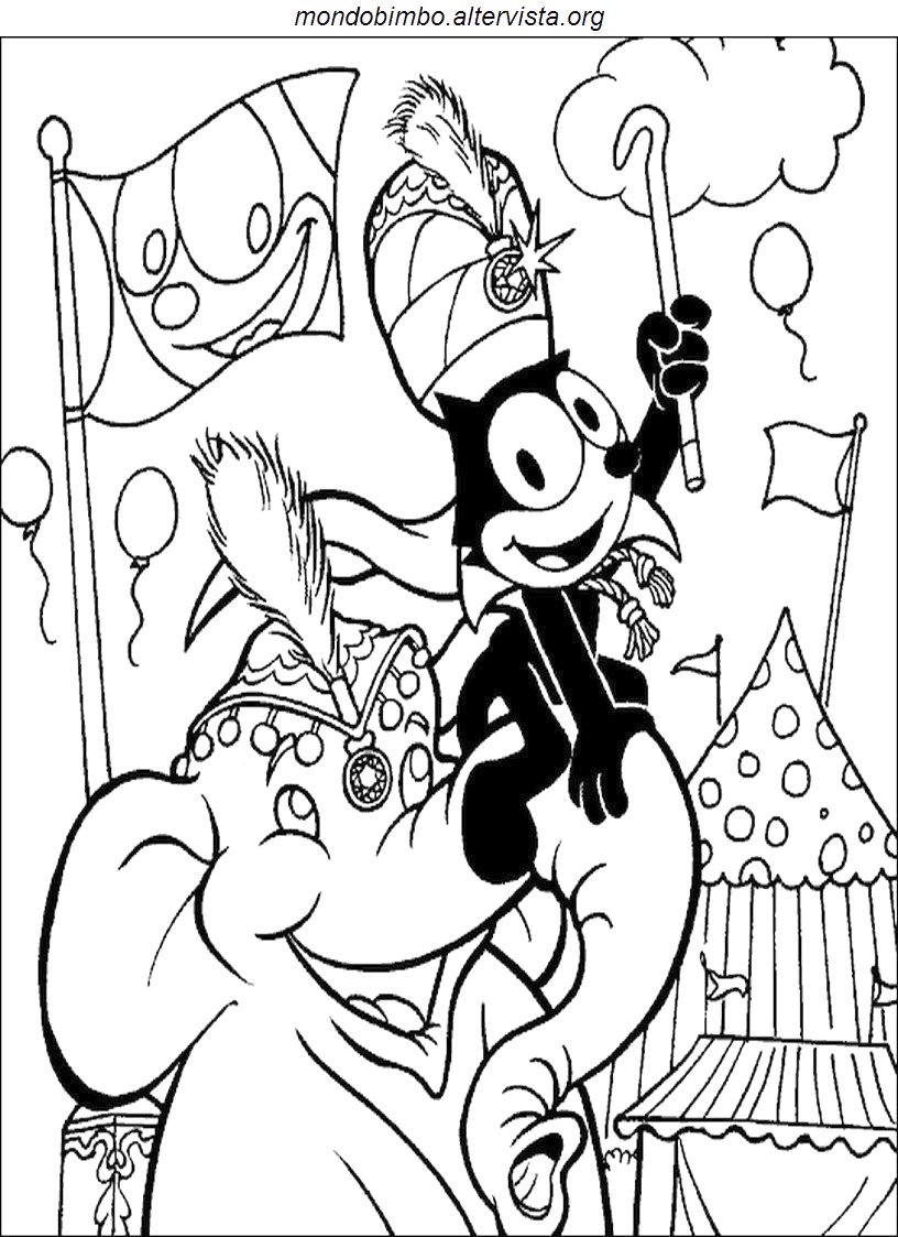 Раскраска: Кот феликс (мультфильмы) #47874 - Бесплатные раскраски для печати