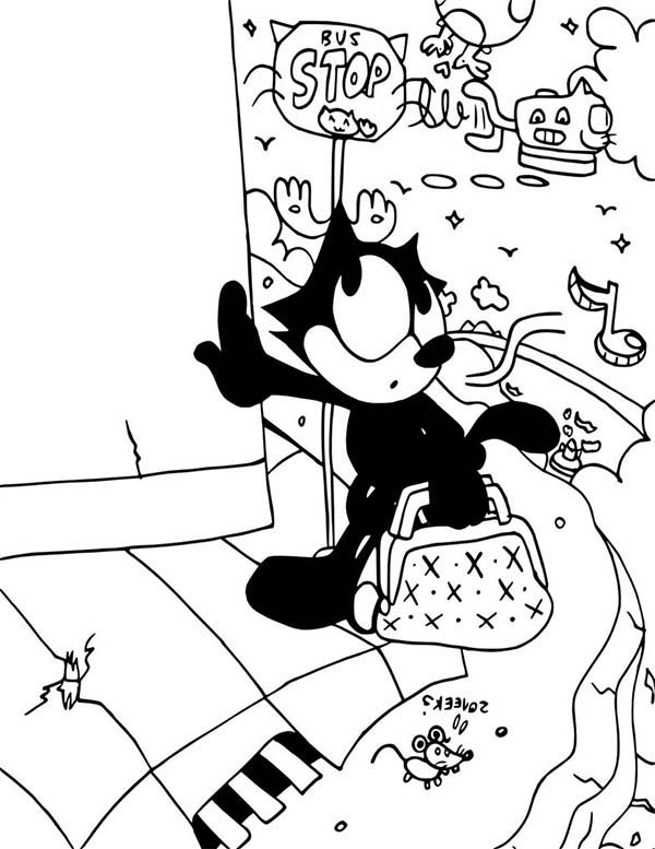 Раскраска: Кот феликс (мультфильмы) #47888 - Бесплатные раскраски для печати