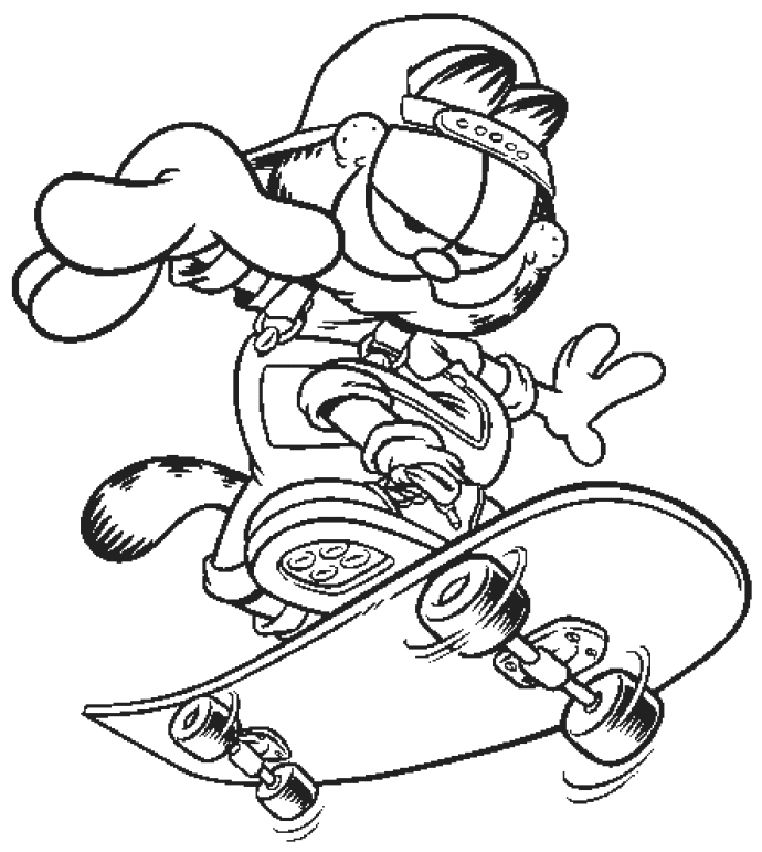 Раскраска: Garfield (мультфильмы) #26109 - Бесплатные раскраски для печати