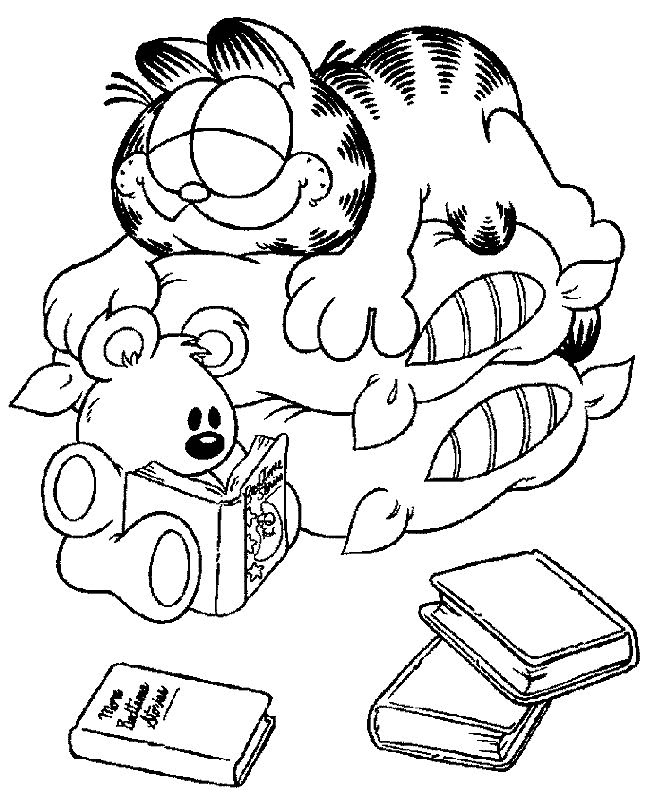 Раскраска: Garfield (мультфильмы) #26112 - Бесплатные раскраски для печати