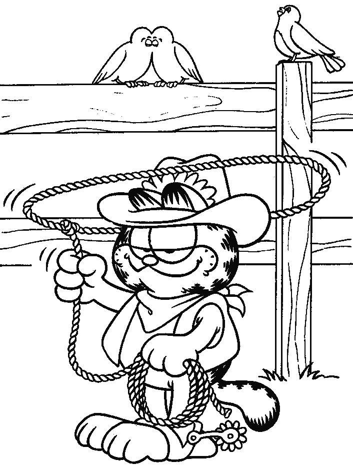 Раскраска: Garfield (мультфильмы) #26121 - Бесплатные раскраски для печати