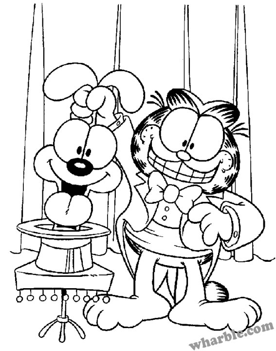 Раскраска: Garfield (мультфильмы) #26128 - Бесплатные раскраски для печати
