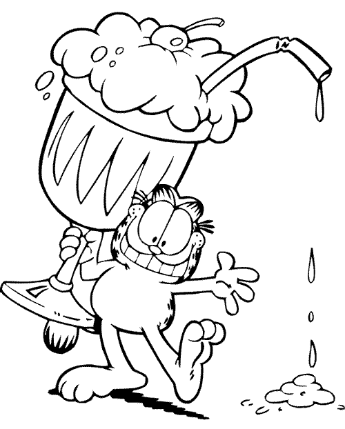 Раскраска: Garfield (мультфильмы) #26133 - Бесплатные раскраски для печати