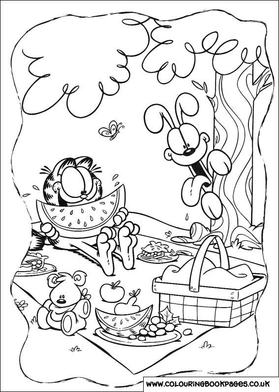 Раскраска: Garfield (мультфильмы) #26138 - Бесплатные раскраски для печати