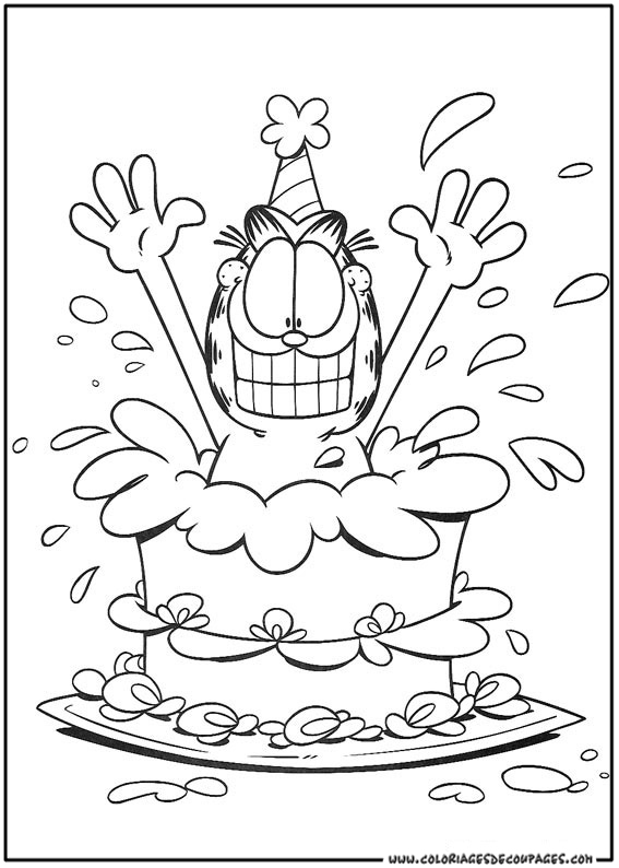 Раскраска: Garfield (мультфильмы) #26142 - Бесплатные раскраски для печати
