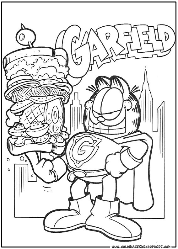 Раскраска: Garfield (мультфильмы) #26144 - Бесплатные раскраски для печати