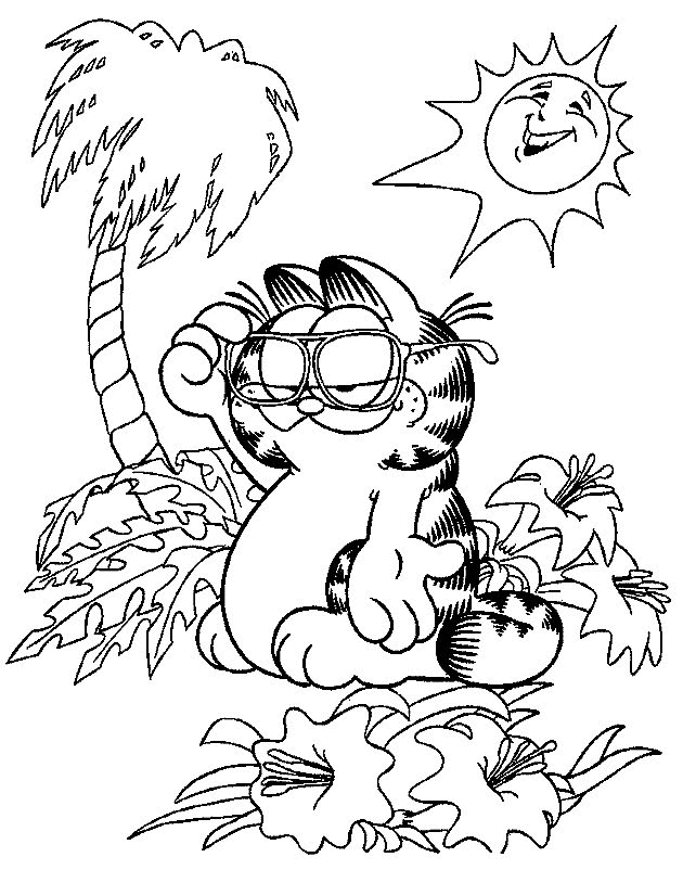 Раскраска: Garfield (мультфильмы) #26175 - Бесплатные раскраски для печати