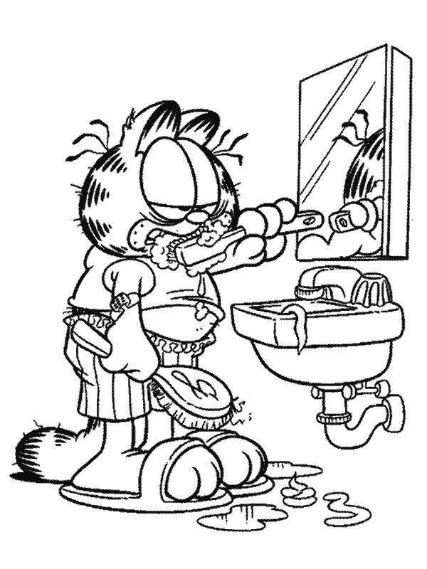 Раскраска: Garfield (мультфильмы) #26180 - Бесплатные раскраски для печати