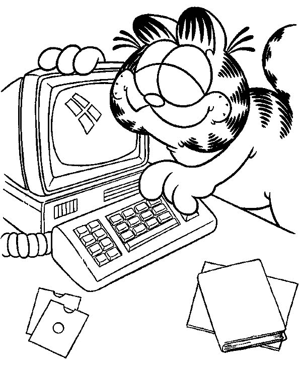 Раскраска: Garfield (мультфильмы) #26194 - Бесплатные раскраски для печати