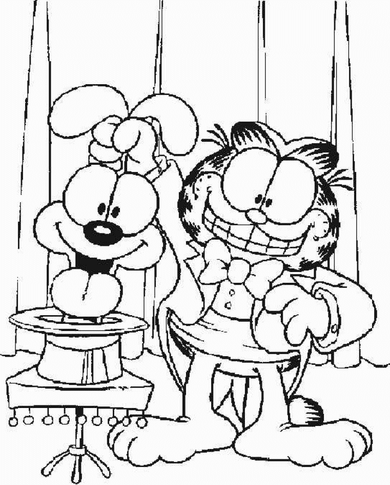 Раскраска: Garfield (мультфильмы) #26211 - Бесплатные раскраски для печати