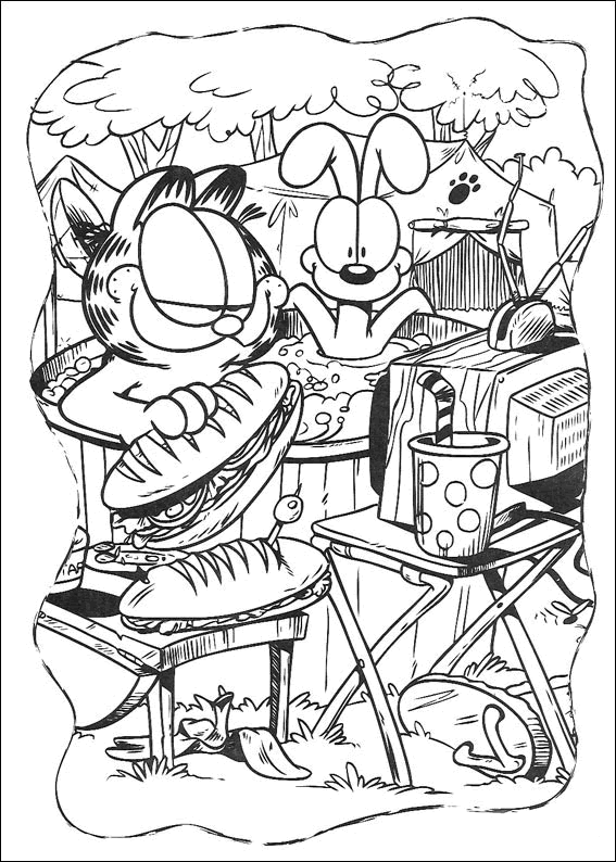 Раскраска: Garfield (мультфильмы) #26212 - Бесплатные раскраски для печати