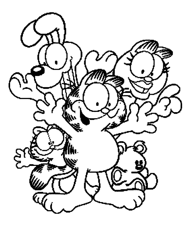Раскраска: Garfield (мультфильмы) #26216 - Бесплатные раскраски для печати