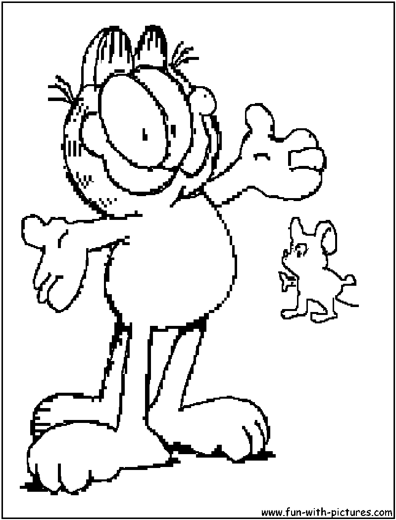 Раскраска: Garfield (мультфильмы) #26223 - Бесплатные раскраски для печати