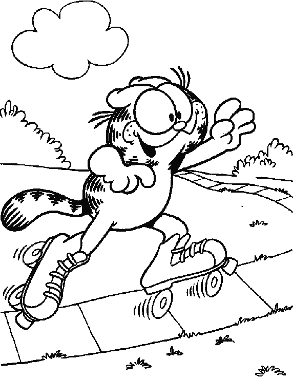 Раскраска: Garfield (мультфильмы) #26242 - Бесплатные раскраски для печати