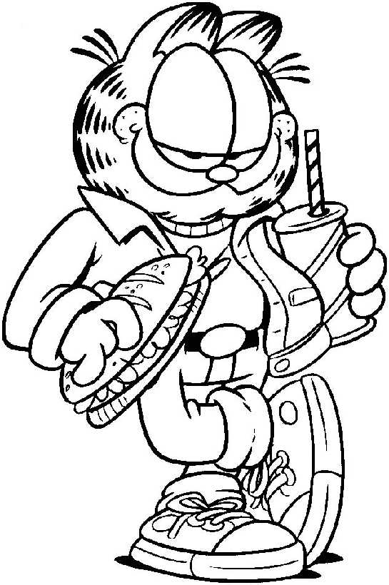Раскраска: Garfield (мультфильмы) #26257 - Бесплатные раскраски для печати