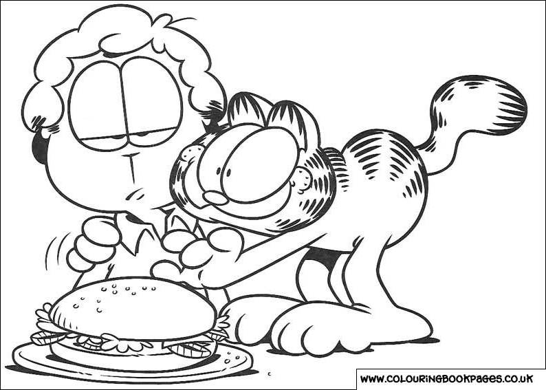 Раскраска: Garfield (мультфильмы) #26264 - Бесплатные раскраски для печати