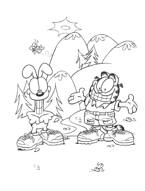 Раскраска: Garfield (мультфильмы) #26283 - Бесплатные раскраски для печати