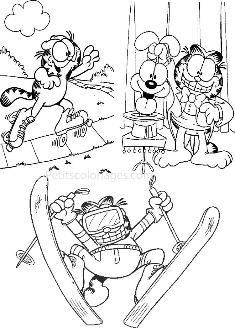 Раскраска: Garfield (мультфильмы) #26289 - Бесплатные раскраски для печати