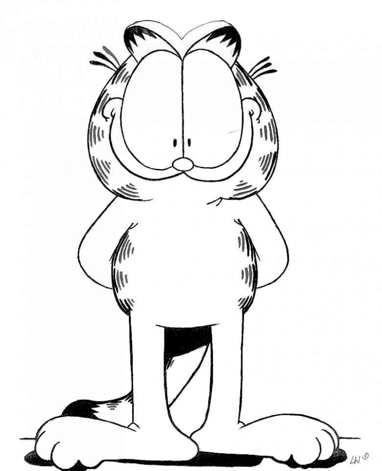 Раскраска: Garfield (мультфильмы) #26296 - Бесплатные раскраски для печати