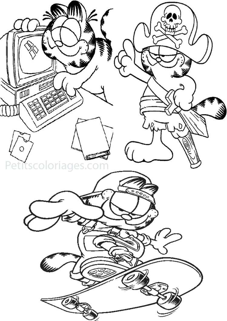 Раскраска: Garfield (мультфильмы) #26303 - Бесплатные раскраски для печати