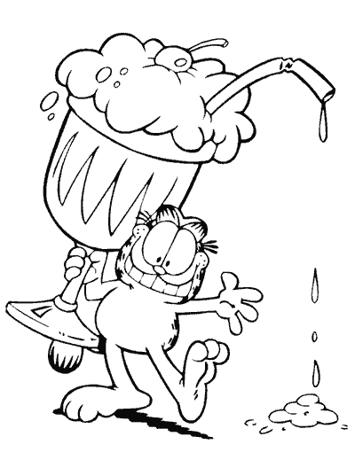 Раскраска: Garfield (мультфильмы) #26308 - Бесплатные раскраски для печати