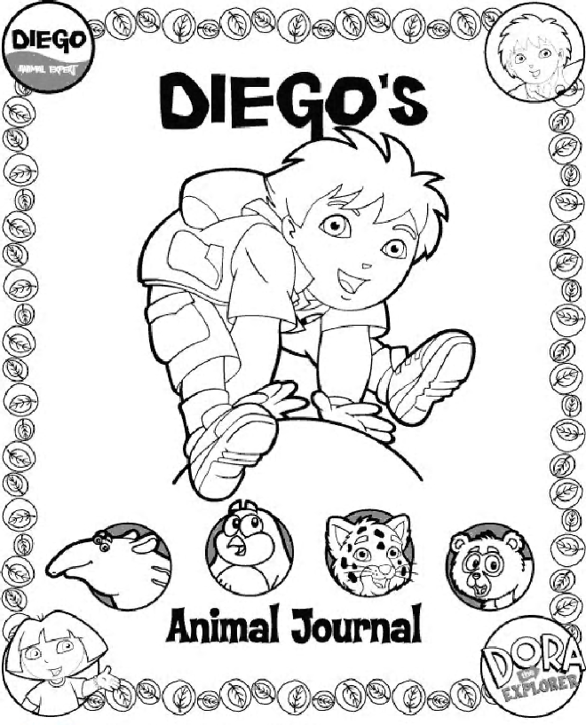 Раскраска: Иди, Диего! (мультфильмы) #48514 - Бесплатные раскраски для печати