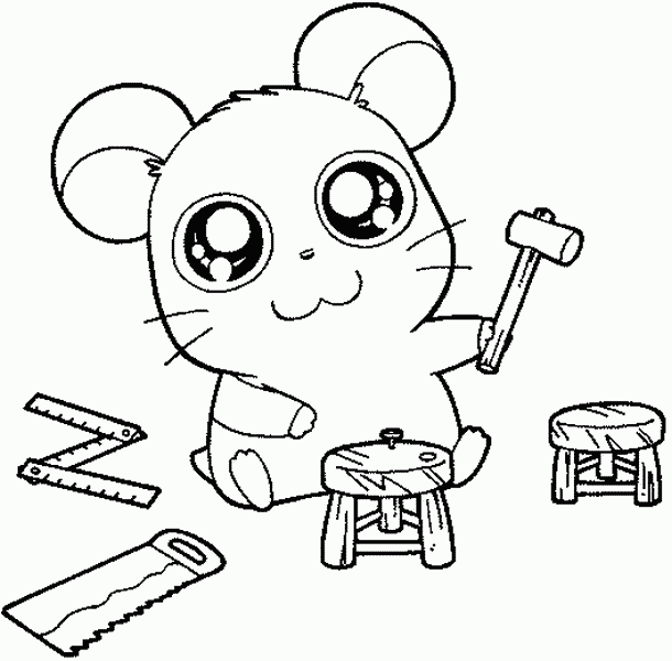 Раскраска: Hamtaro (мультфильмы) #40146 - Бесплатные раскраски для печати