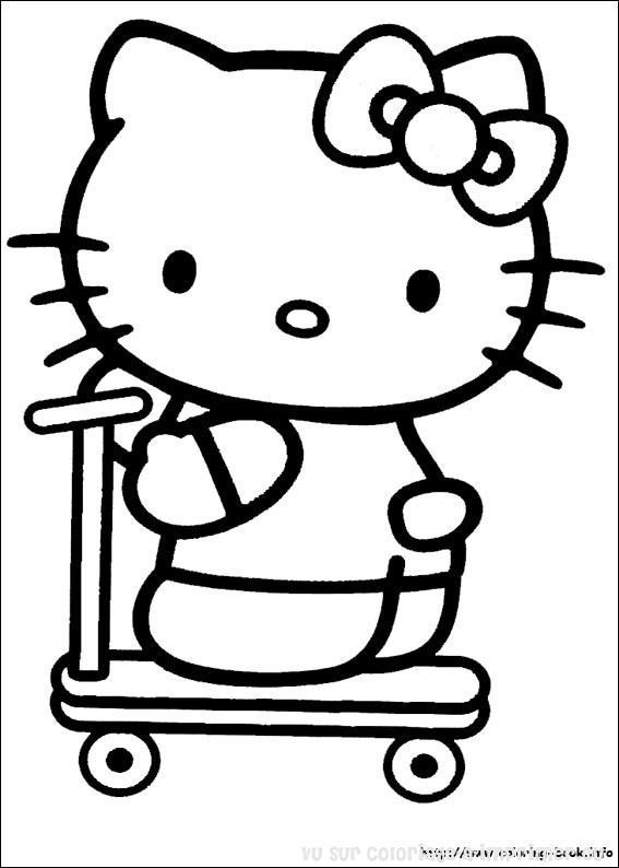 Раскраска: Привет котенок (мультфильмы) #36744 - Бесплатные раскраски для печати